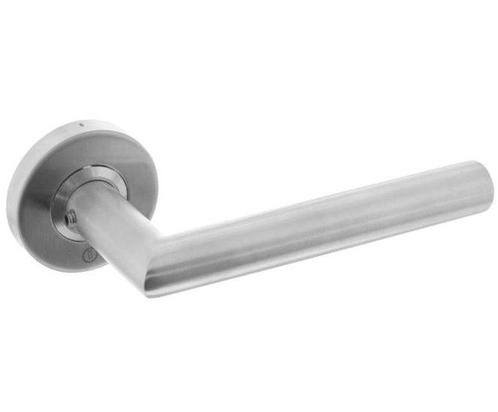 Intersteel enkele Deurkruk / Deurklink Hoek 90°op rozet met, Doe-het-zelf en Verbouw, Hang- en Sluitwerk, Nieuw, Ophalen of Verzenden