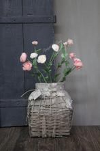 Zijden Ranonkel 3-bloemig Pink 57 cm, Huis en Inrichting, Woonaccessoires | Kunstplanten en Kunstbloemen, Ophalen of Verzenden