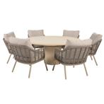 Hampton Puglia low dining tuinset 160xH69 cm 7 delig mortex, Ophalen of Verzenden, Nieuw