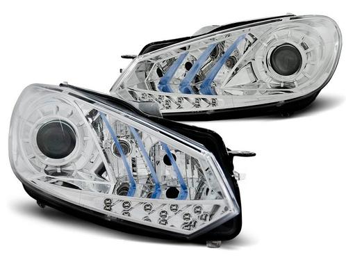 Koplampen VW Golf VI Dagrijverlichting Tube LED Chroom, Auto-onderdelen, Overige Auto-onderdelen, Ophalen of Verzenden