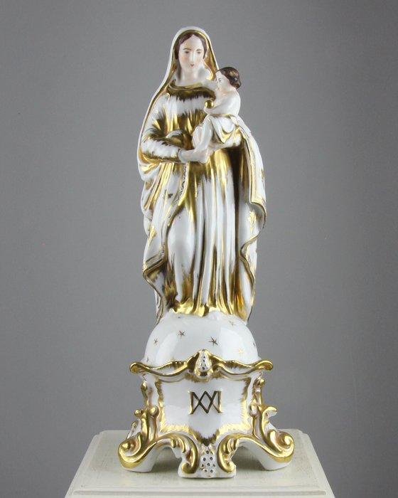 Vieux Bruxelles - Beeldje - Madonna met kind - Porselein, Antiek en Kunst, Kunst | Niet-Westerse kunst