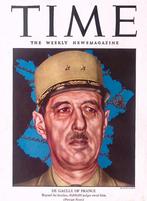 Cover Time Magazine1944 met Charles de Gaulle (lijst optie), Verzamelen, Verzenden, Foto of Poster