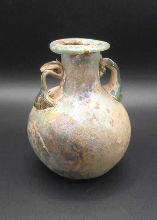 Oud-Romeins, Keizerrijk Vrij geblazen Kugelaryballos met, Antiek en Kunst, Antiek | Overige Antiek