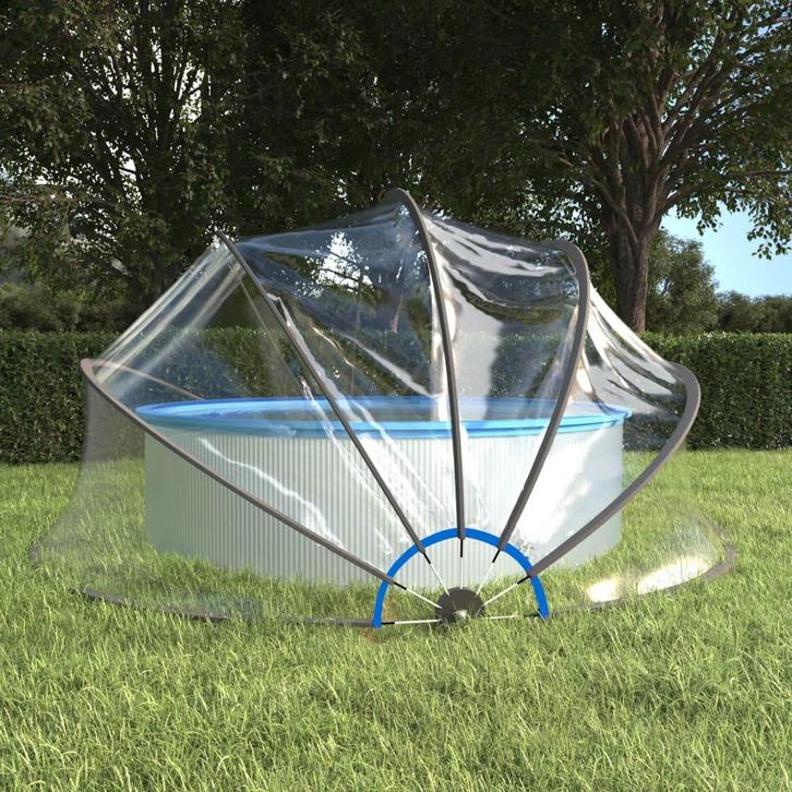 vidaXL Zwembadoverkapping rond 467x234 cm PVC, Tuin en Terras, Zwembad-toebehoren, Nieuw, Verzenden