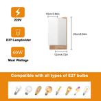 Houten LED Wandlamp Dimbaar 12W Warm Design, Verzenden, Nieuw