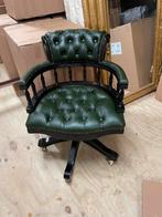 Chesterfield bureaustoelen in bruin buro stoel captain chair, Huis en Inrichting, Bureaus, Ophalen, Nieuw