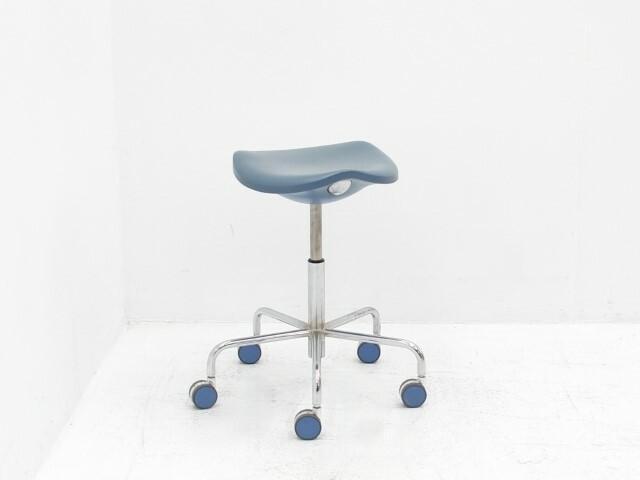 Werkstoel Rexite - blauw - 5-poots chroom met blauwe, Huis en Inrichting, Stoelen, Gebruikt, Ophalen of Verzenden