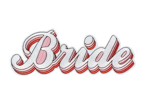 Strijk Embleem Bride 22cm, Hobby en Vrije tijd, Feestartikelen, Nieuw, Verzenden