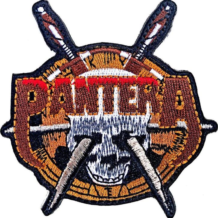 Pantera - Skull Knives - Patch officiële merchandise, Verzamelen, Muziek, Artiesten en Beroemdheden, Kleding, Nieuw, Ophalen of Verzenden