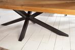 Massieve eettafel GALAXIE 240 cm vintage bruin gerecycled, Huis en Inrichting, Tafels | Eettafels, Ophalen of Verzenden, Nieuw