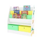 [en.casa] Kinderboekenkast Neda opbergkast 74x71x23 cm dinos, Kinderen en Baby's, Verzenden, Nieuw