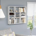 vidaXL Wandschap 90x16x78 cm bewerkt hout hoogglans wit, Verzenden, Nieuw