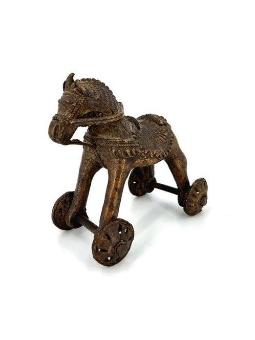 Tempel speeltje - Paard - Brons - India - 19e eeuw, Antiek en Kunst, Kunst | Niet-Westerse kunst