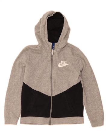 NIKE Boys Zip Hoodie Sweater 12-13 Years Large  Grey beschikbaar voor biedingen