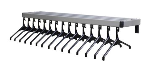 Wand Garderoberrek inclusief hangers Aluminium 20 haken 6..., Zakelijke goederen, Horeca | Meubilair en Inrichting, Verzenden