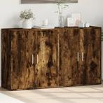 vidaXL Dressoirs 2 st 60x31x70 cm bewerkt hout gerookt, Huis en Inrichting, Kasten | Dressoirs, Minder dan 50 cm, Verzenden, Nieuw