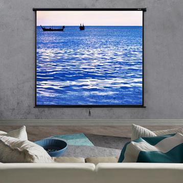 Projectiescherm wit en zwart 203x203 cm 113 beschikbaar voor biedingen