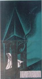 De klokken luiden voor oorlog op spotprent (lijst optie), Antiek en Kunst, Verzenden