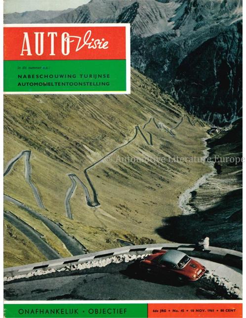 1961 AUTOVISIE MAGAZINE 45 NEDERLANDS, Boeken, Auto's | Folders en Tijdschriften