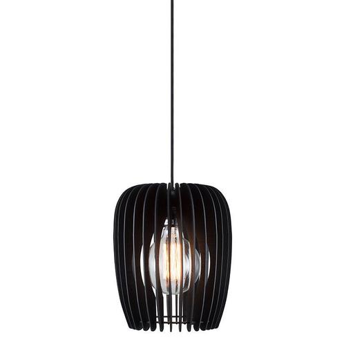 Zwarte hanglamp hout, Tribeca, Huis en Inrichting, Lampen | Hanglampen, Nieuw, Hout, 75 cm of meer, Ophalen of Verzenden