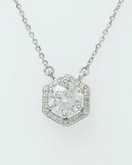 Halsketting - 14 karaat Witgoud - 1.09ct. tw. Diamant, Sieraden, Tassen en Uiterlijk, Nieuw