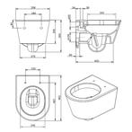 Wandtoilet Sanindusa Urb.y Rimfree Keramiek Exclusief, Ophalen of Verzenden, Nieuw