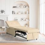 vidaXL 3-in-1 Sofa Bed - Uittrekbaar Ontwerp in Crème Stof, Verzenden, Nieuw, Stof, Minder dan 150 cm