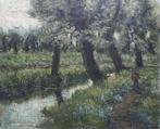 Frans Van Damme (1858-1925) - Knotwilgen in de lente -, Antiek en Kunst, Kunst | Schilderijen | Klassiek