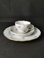 Meissen - Fiori Sparsi - Tazza da caffè con 2 piatti - Beker