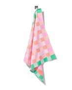 HEMA Theedoek 65x65cm katoen ruiten roze, Verzenden