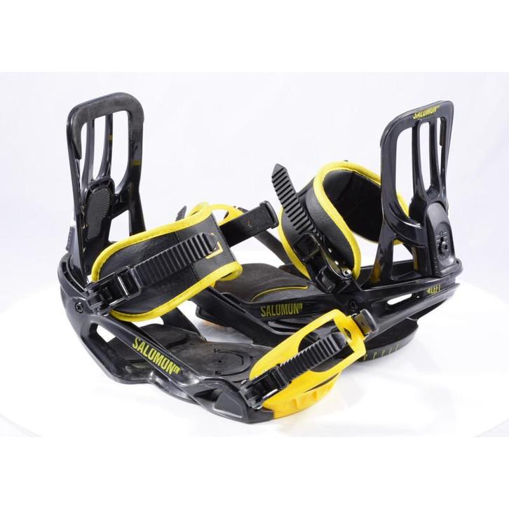 L snowboard bindingen SALOMON PACT UNITE, black/yellow ( TOP, Sport en Fitness, Snowboarden, Bindingen, Gebruikt, Verzenden