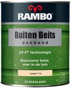 RAMBO Buitenbeits Dekkend - Zandgeel 1118 - 0,75 liter, Beige, Nieuw, Beits, Ophalen of Verzenden