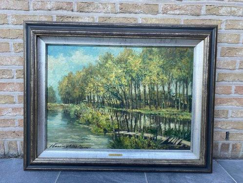 Marcel Henneghien (1922- 2013) - Zicht op de Oude Schelde, Antiek en Kunst, Kunst | Schilderijen | Klassiek