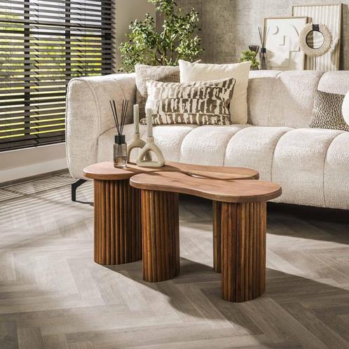 Salontafelset Organisch Oliver, Huis en Inrichting, Tafels | Salontafels, Nieuw, Verzenden