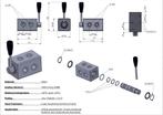 Hydraulische 6-weg Omvormer - Ventiel Handbediend, 3/8 BSP, Zakelijke goederen, Agrarisch | Tractoren, Ophalen of Verzenden, Nieuw