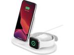 Belkin 3-in-1 Qi Draadloze oplader voor iPhone - 10W - Wit, Verzenden, Nieuw
