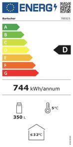 Bartscher Drankenkoeling | 350L | Wit/RVS | 2°C/+10°C | Stat, Witgoed en Apparatuur, Ophalen of Verzenden, Nieuw