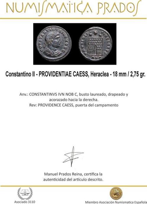 Romeinse Rijk. Constantine II (337-340 n.Chr.)., Postzegels en Munten, Munten | Europa | Niet-Euromunten