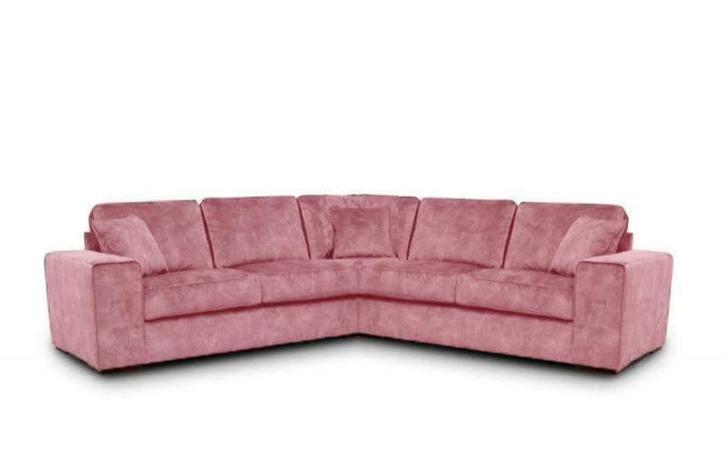 Hoekbankstel Berlicum - hoekbanken - Roze, Huis en Inrichting, Banken | Sofa's en Chaises Longues, Nieuw, Stof