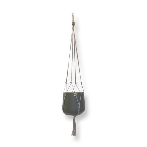 Minimalistische Plantenhanger - Linnen - Katoen - Macramé -, Huis en Inrichting, Woonaccessoires | Overige, Nieuw, Ophalen of Verzenden