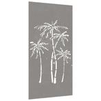Wanddecoratie tuin palmboomontwerp 105x55 cm cortenstaal, Verzenden