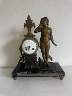 Pendule - Antiek Brons, Glas, Marmer - 1850-1900 - Lief -, Antiek en Kunst, Antiek | Klokken