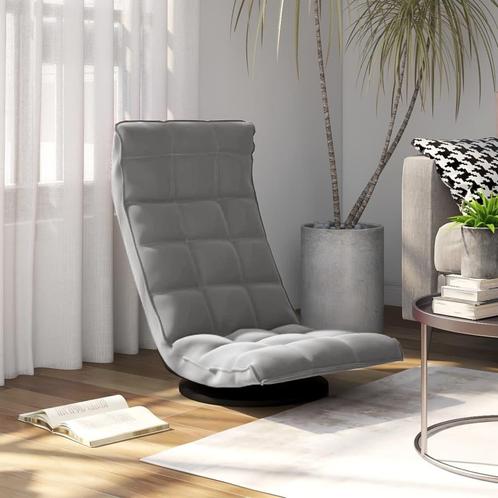 vidaXL Vloerstoel draaibaar fluweel lichtgrijs, Huis en Inrichting, Stoelen, Grijs, Nieuw, Verzenden