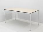 Kantinetafel Basic Line - 160x80cm(bxd) - ahorn - 4-poot wit, Huis en Inrichting, Tafels | Eettafels, Ophalen of Verzenden, Gebruikt