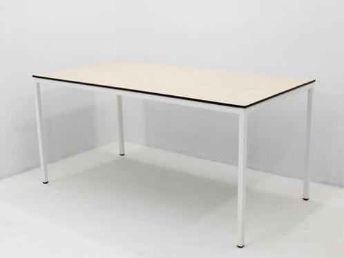 Kantinetafel Basic Line - 160x80cm(bxd) - ahorn - 4-poot wit, Huis en Inrichting, Tafels | Eettafels, Gebruikt, Ophalen of Verzenden