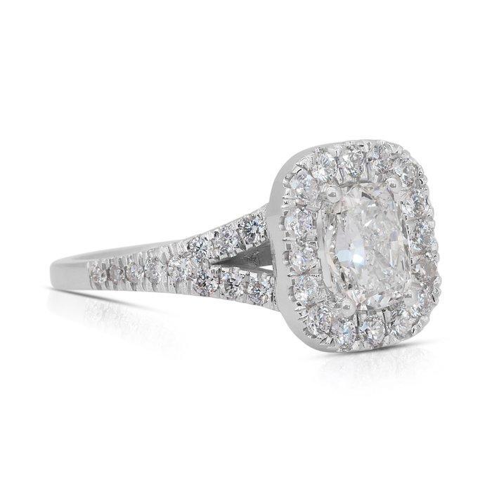 Ring - 18 karaat Witgoud - 1.52ct. tw. Diamant (Natuurlijk), Sieraden, Tassen en Uiterlijk, Ringen