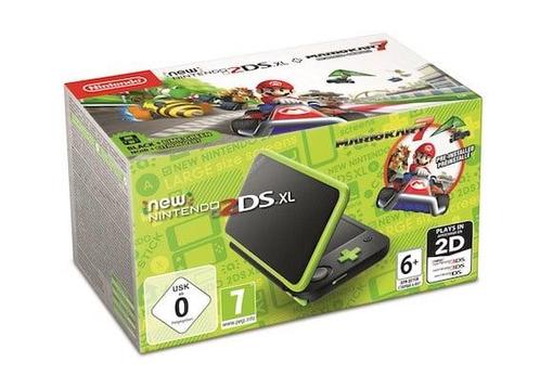 New Nintendo 2DS XL Zwart/Groen in Doos + Mario Kart 7 (N..., Spelcomputers en Games, Spelcomputers | Nintendo 2DS en 3DS, Zo goed als nieuw