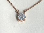 Veiling - Halsketting rose solitair briljant, Sieraden, Tassen en Uiterlijk, Kettingen, Nieuw
