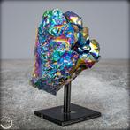Zeer zeldzame regenboogaura-amethist - kwarts op stand-, Nieuw