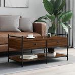 vidaXL Salontafel 99x50x50 cm bewerkt hout bruin eikenkleur, Huis en Inrichting, Verzenden, Nieuw, Overige houtsoorten, 50 tot 100 cm